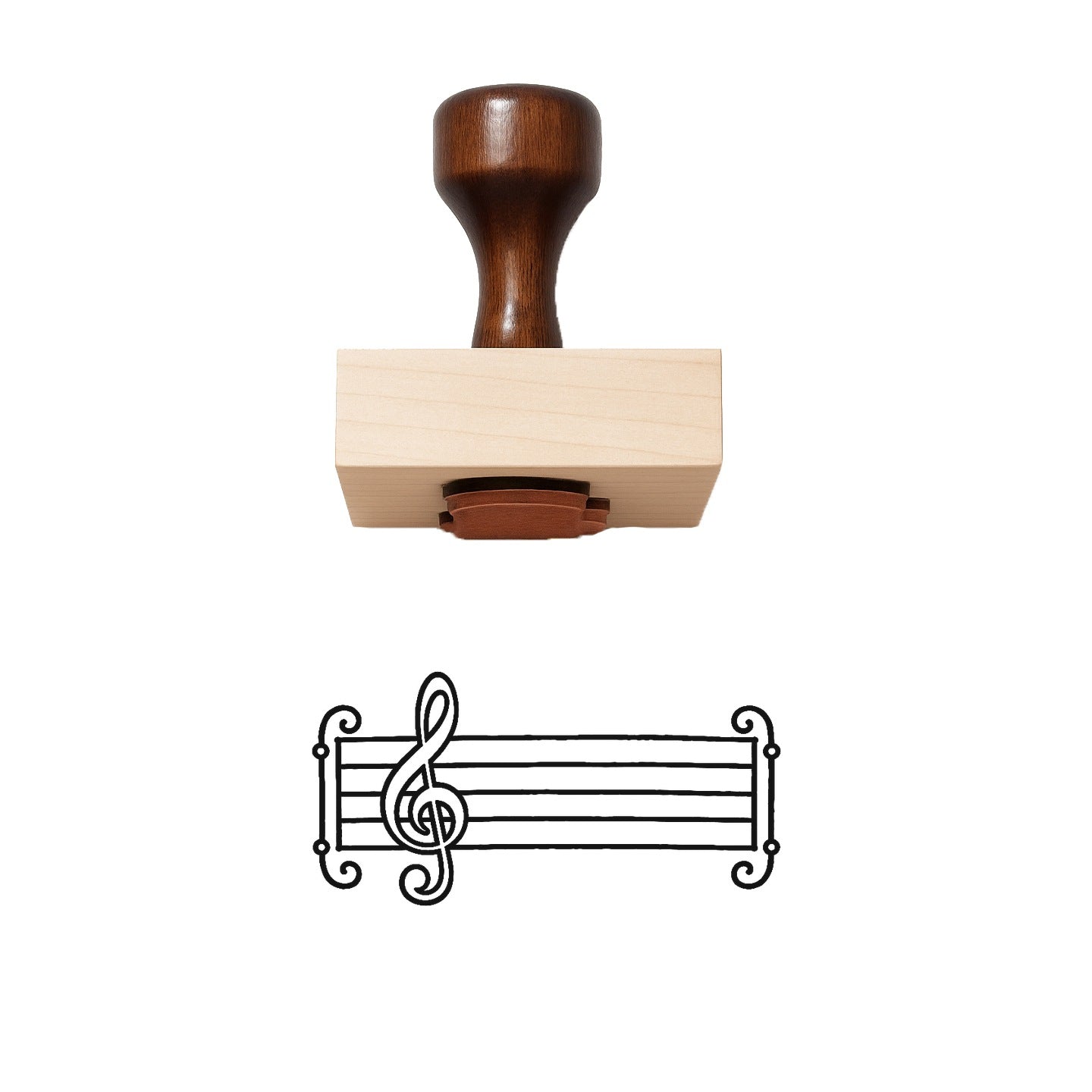 Musical Staff Rubber Stamp