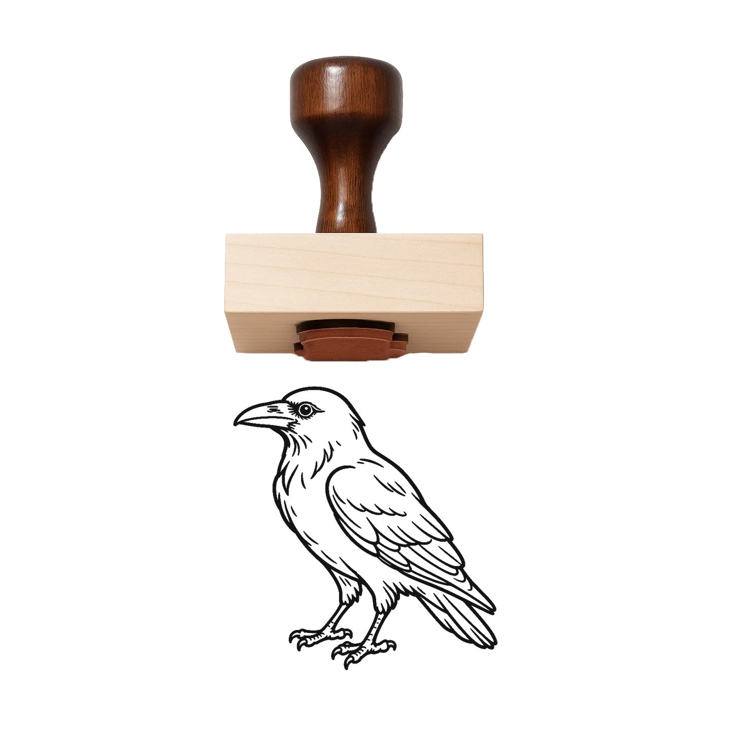 Crow Rubber Stamp