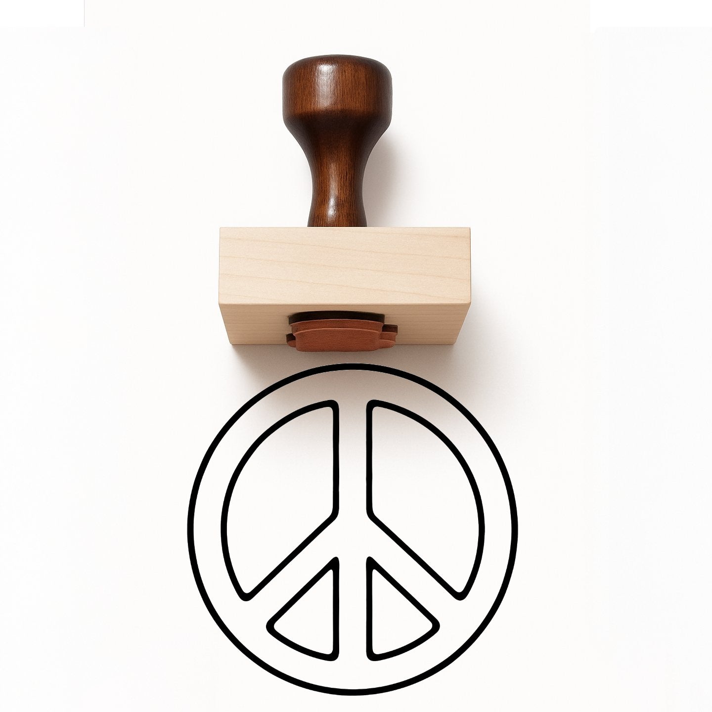 Groovy Peace Sign Rubber Stamp