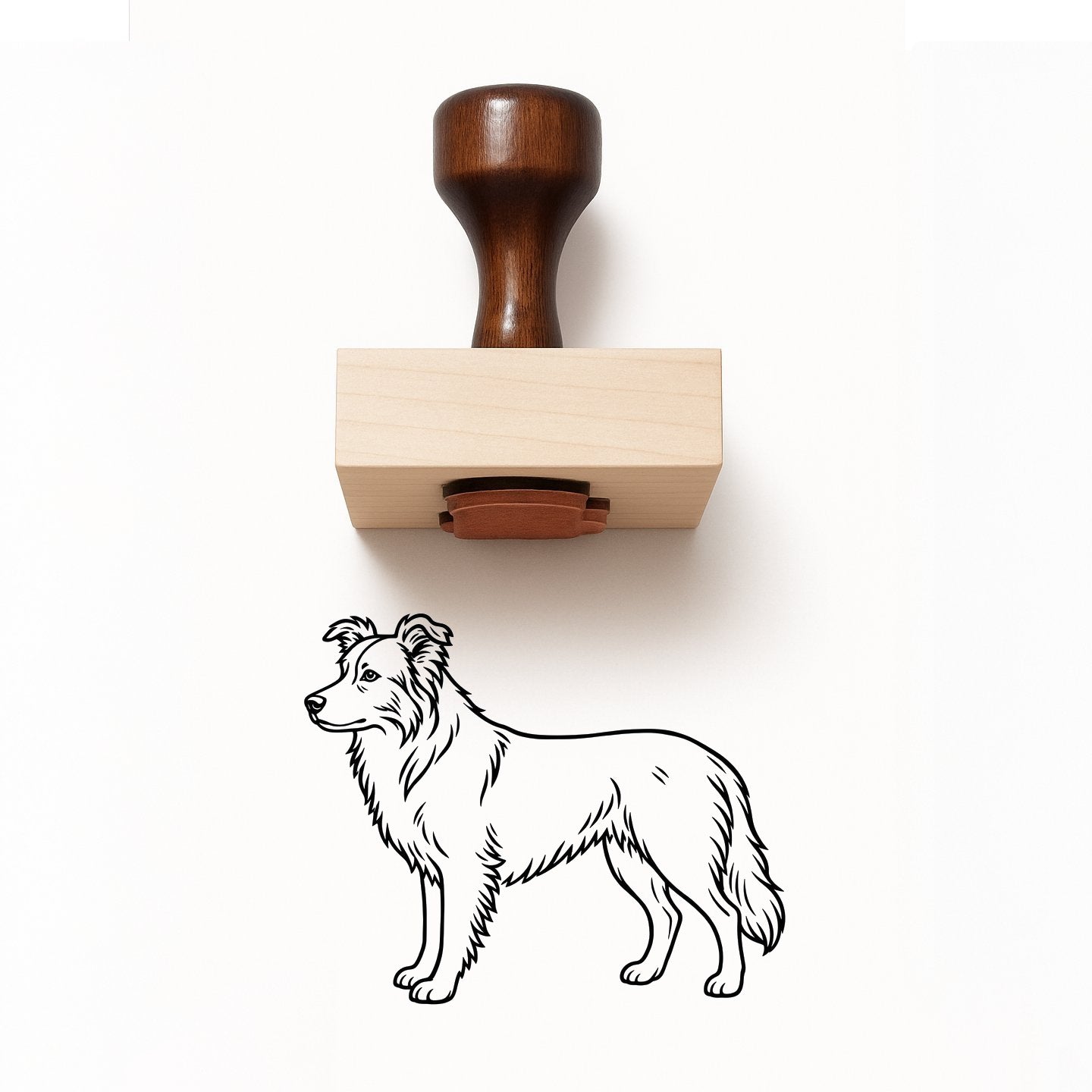 Border Collie Rubber Stamp