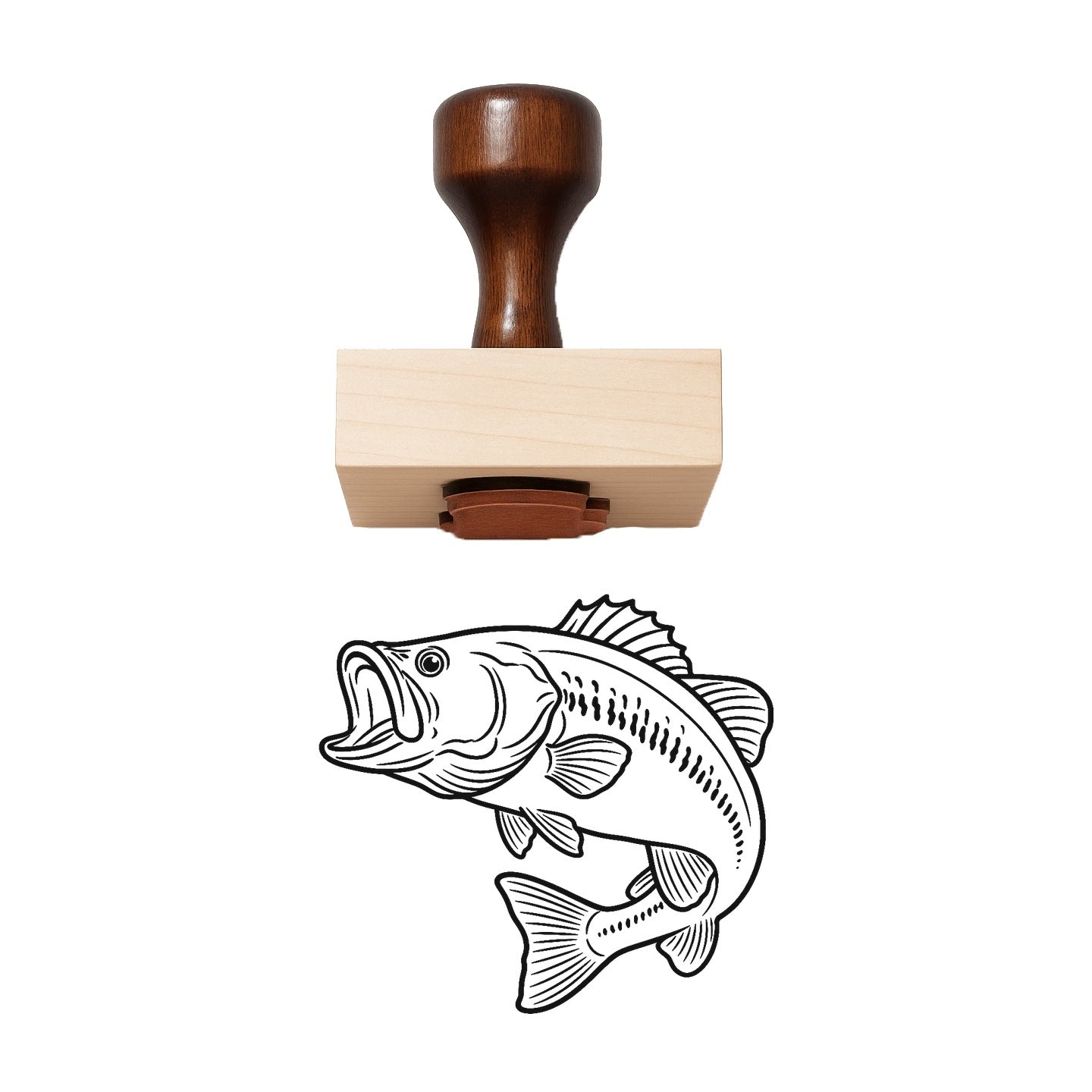 Largemouth Bass Rubber Stamp
