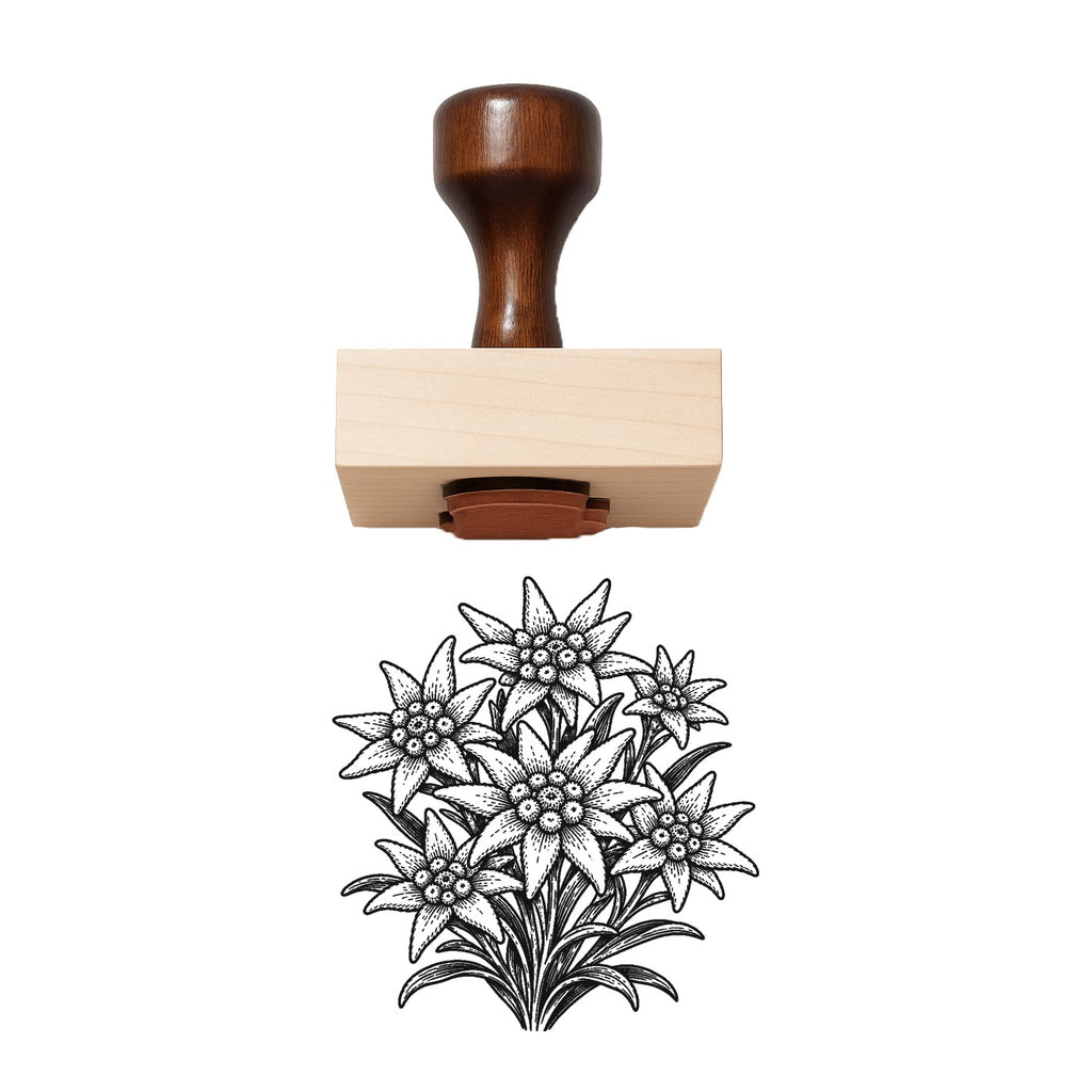 Edelweiss Cluster Rubber Stamp