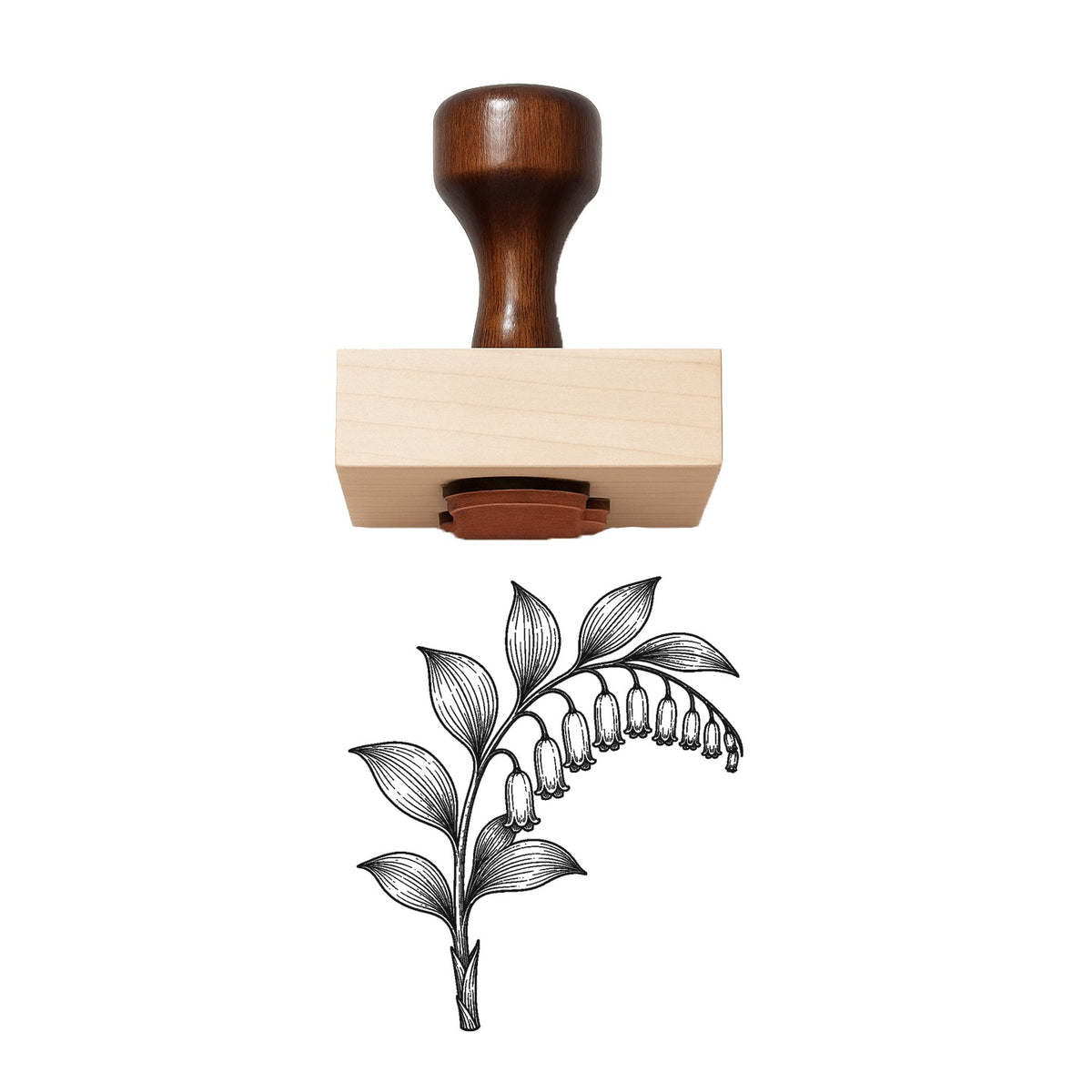 Solomon’s Seal Stem Rubber Stamp