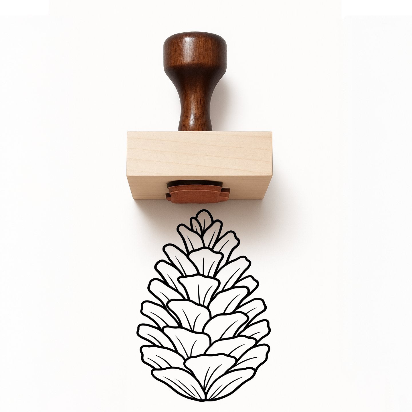 Pine Cone Rubber Stamp