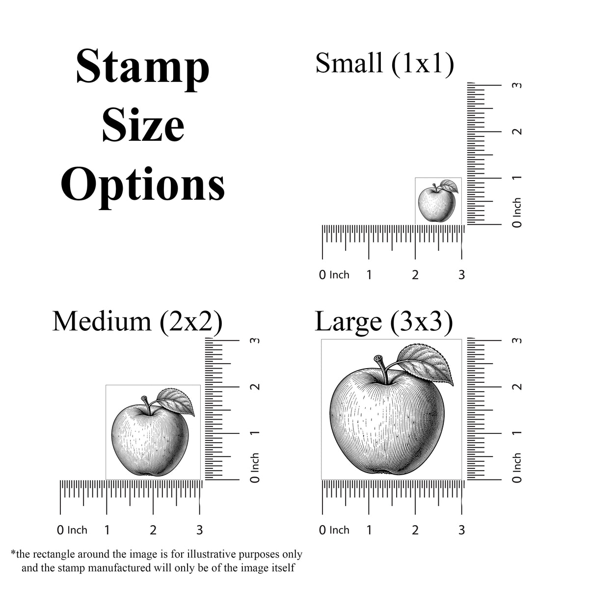 Vintage Apple Rubber Stamp