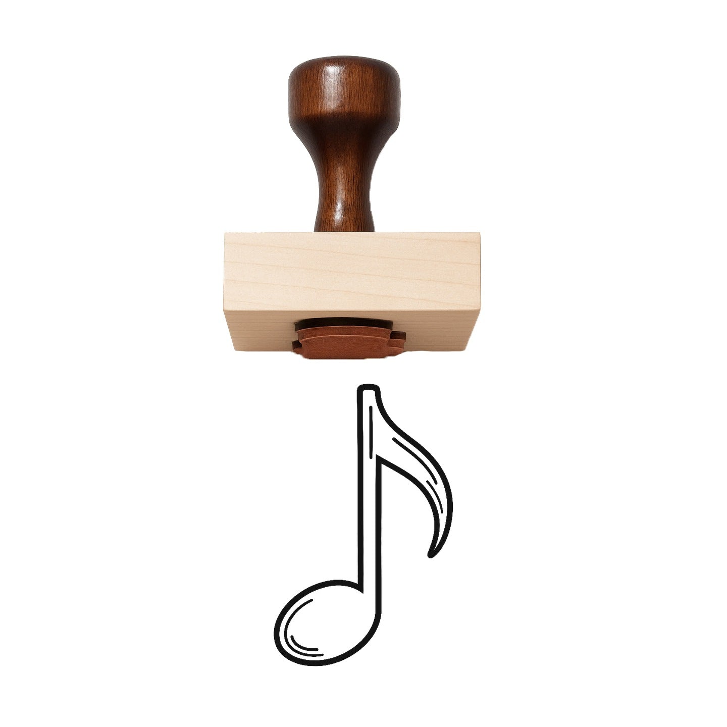 Half Note Rubber Stamp