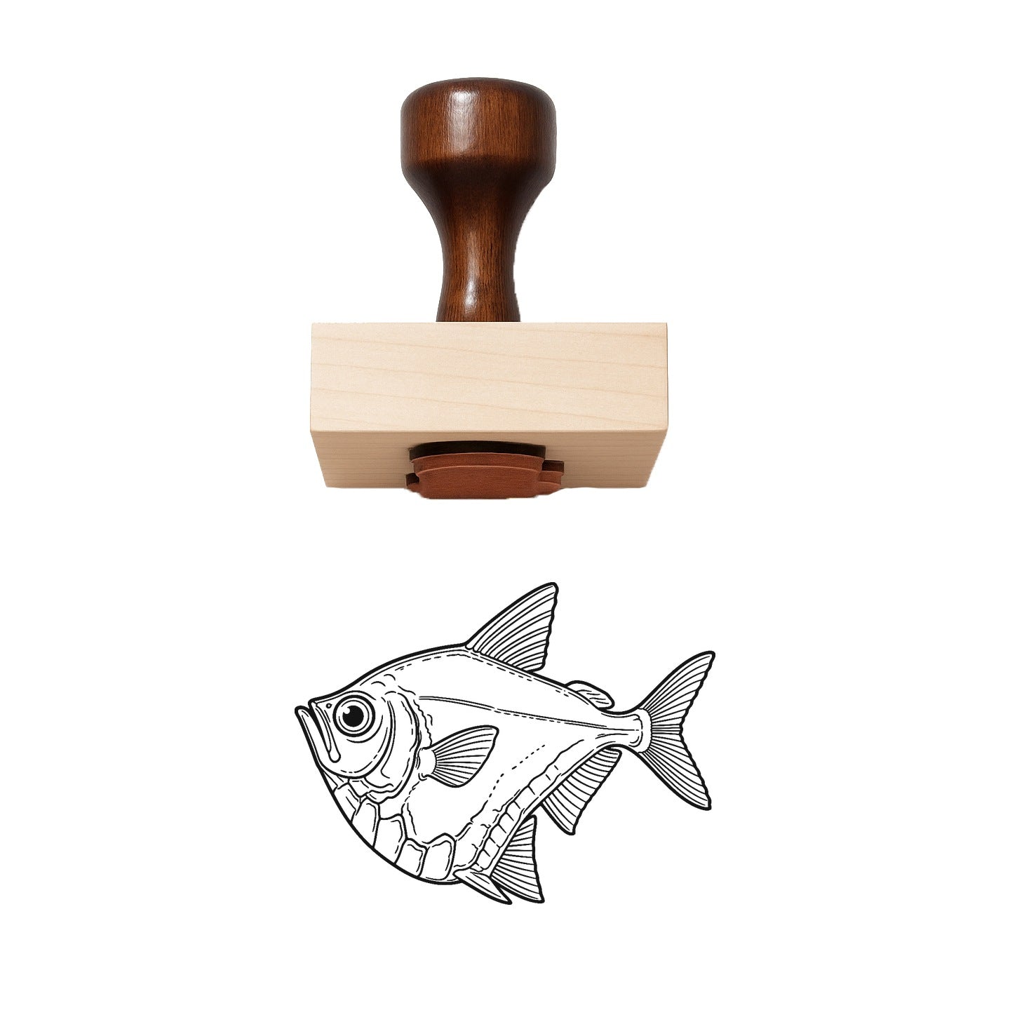 Hatchetfish Rubber Stamp