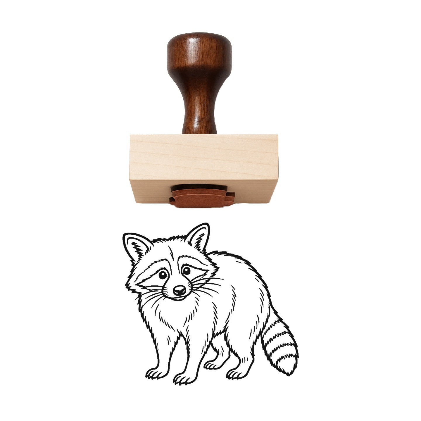 Raccoon Rubber Stamp
