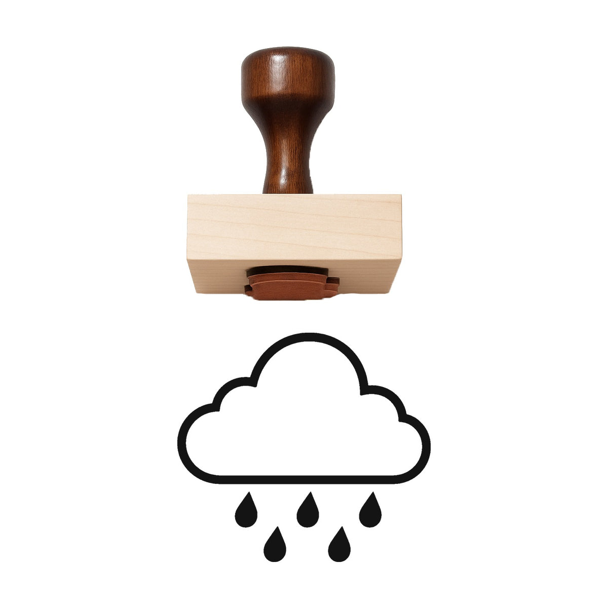 Rain Cloud Rubber Stamp