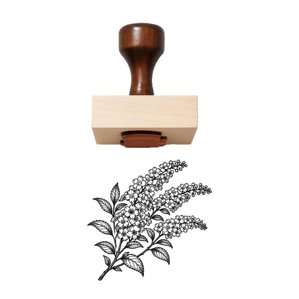 Spirea Blossom Branch Rubber Stamp