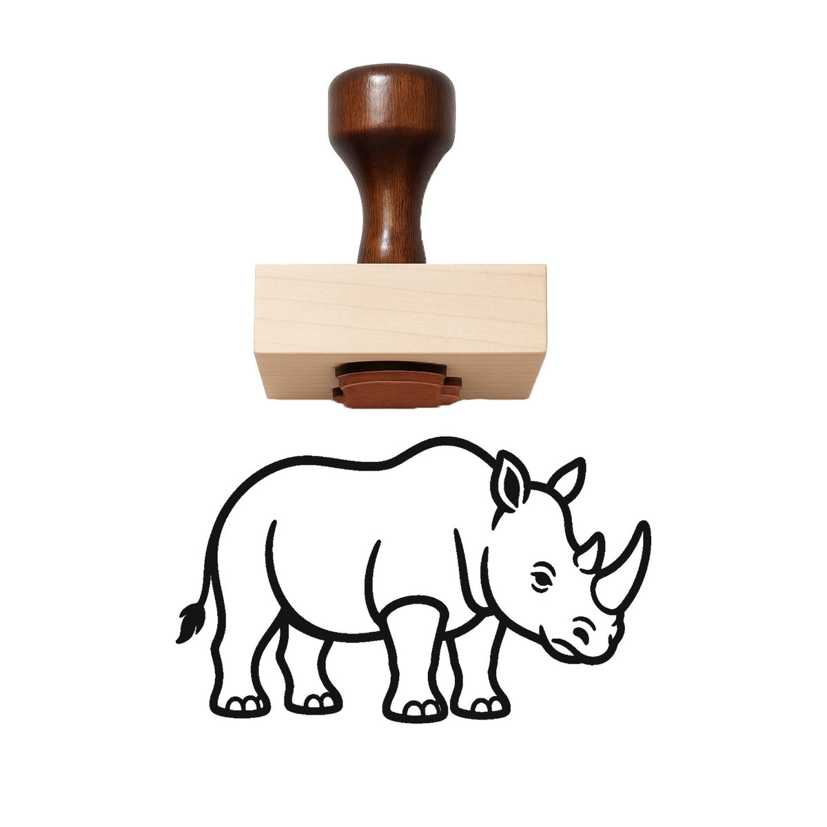 Rhinoceros Rubber Stamp