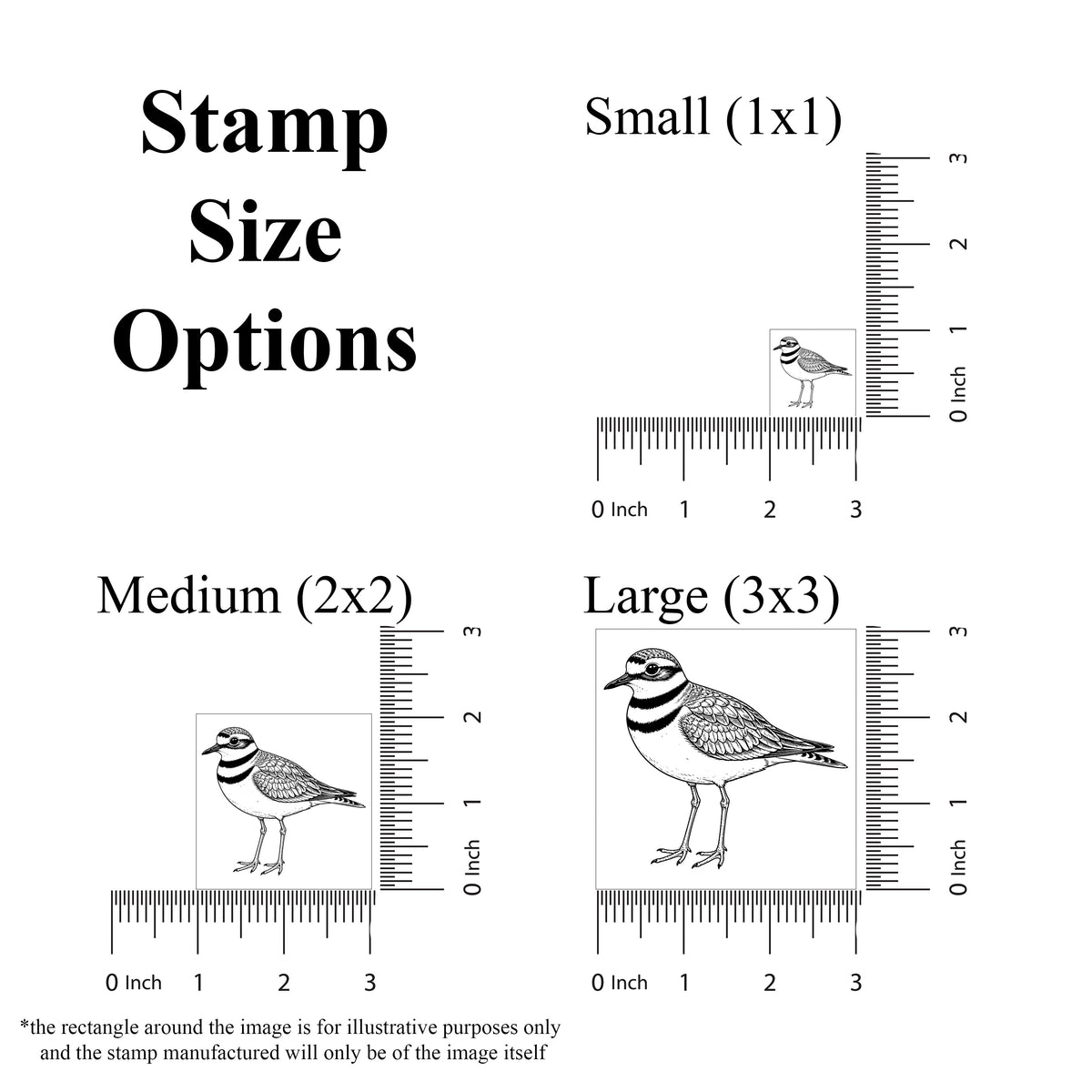 Killdeer Rubber Stamp