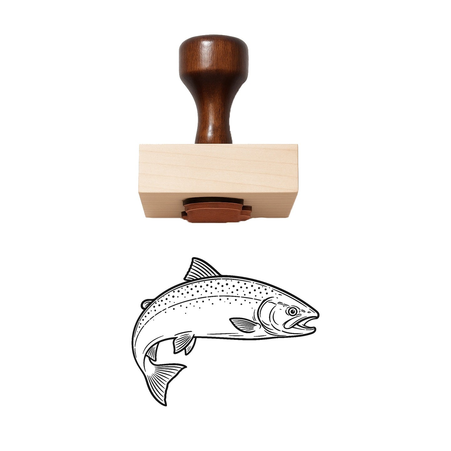 Atlantic Salmon Rubber Stamp