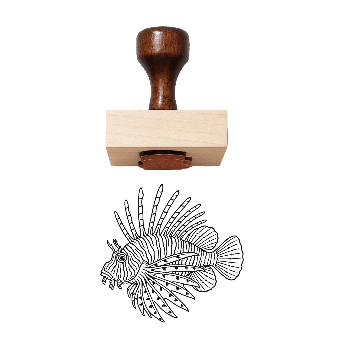 Lionfish Rubber Stamp