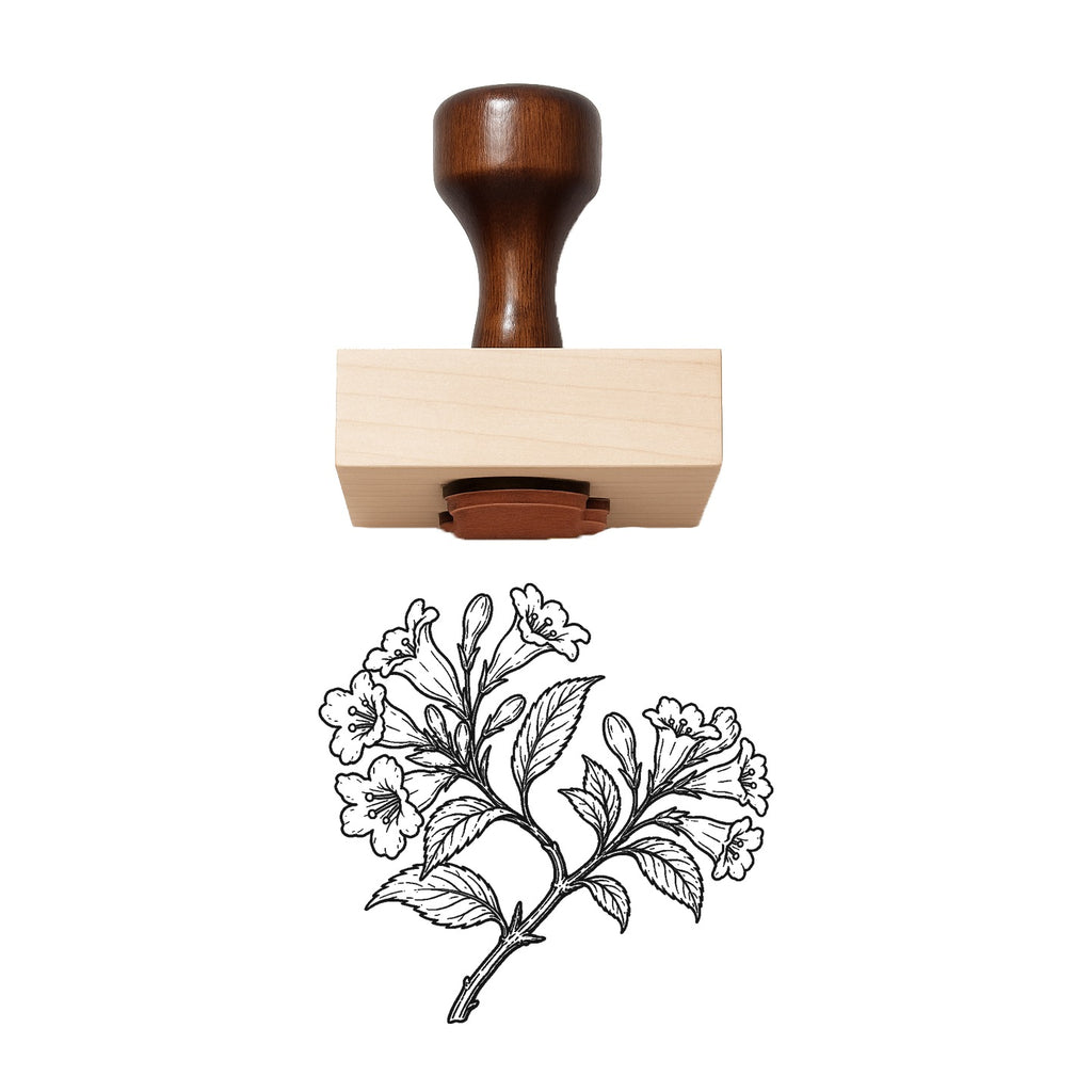 Weigela Branch Rubber Stamp