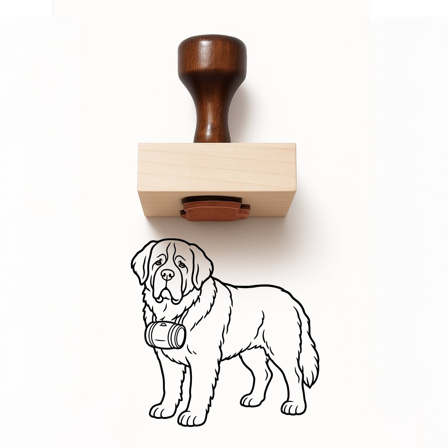 Saint Bernard Rubber Stamp