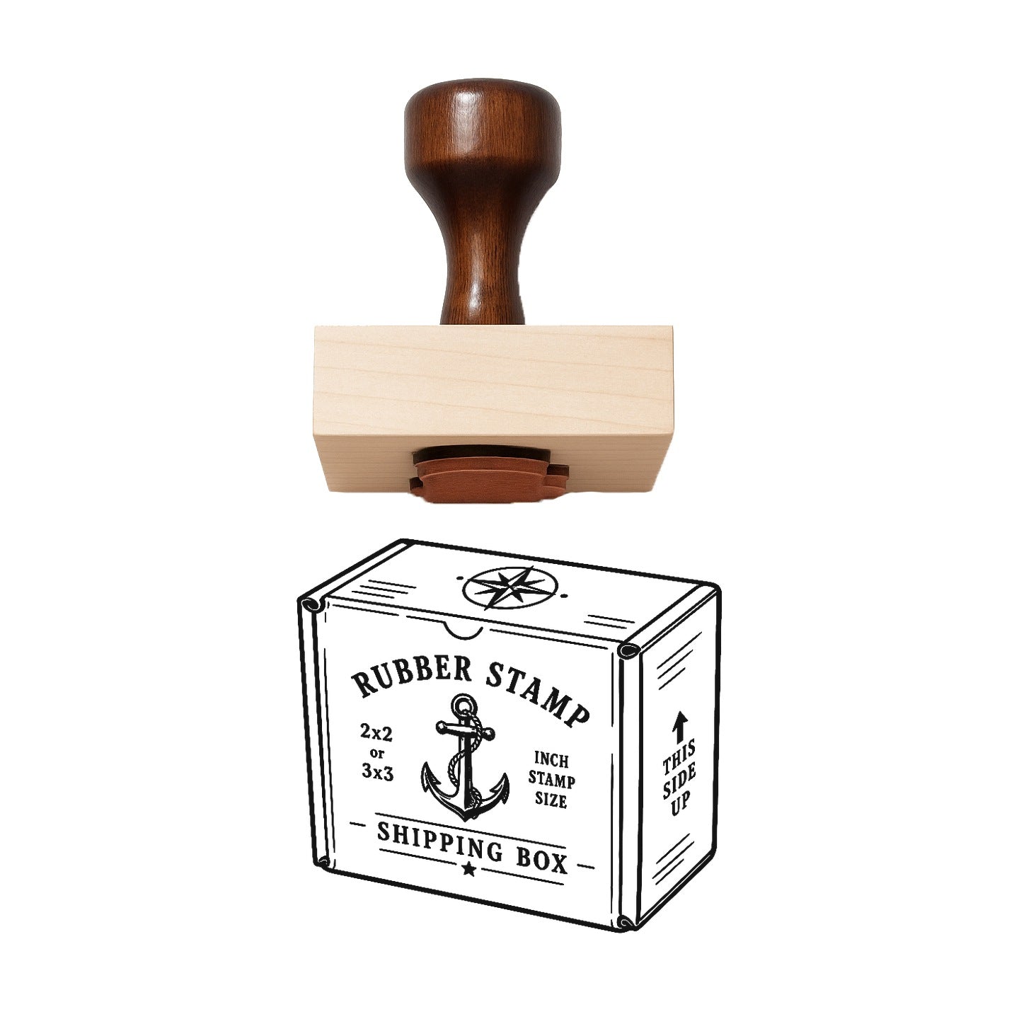 Shipping Box Rubber Stamp