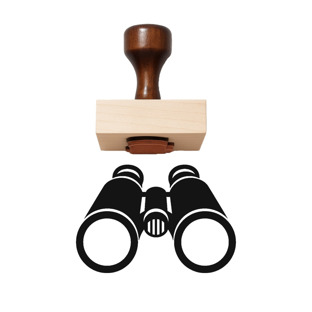 Binoculars Rubber Stamp