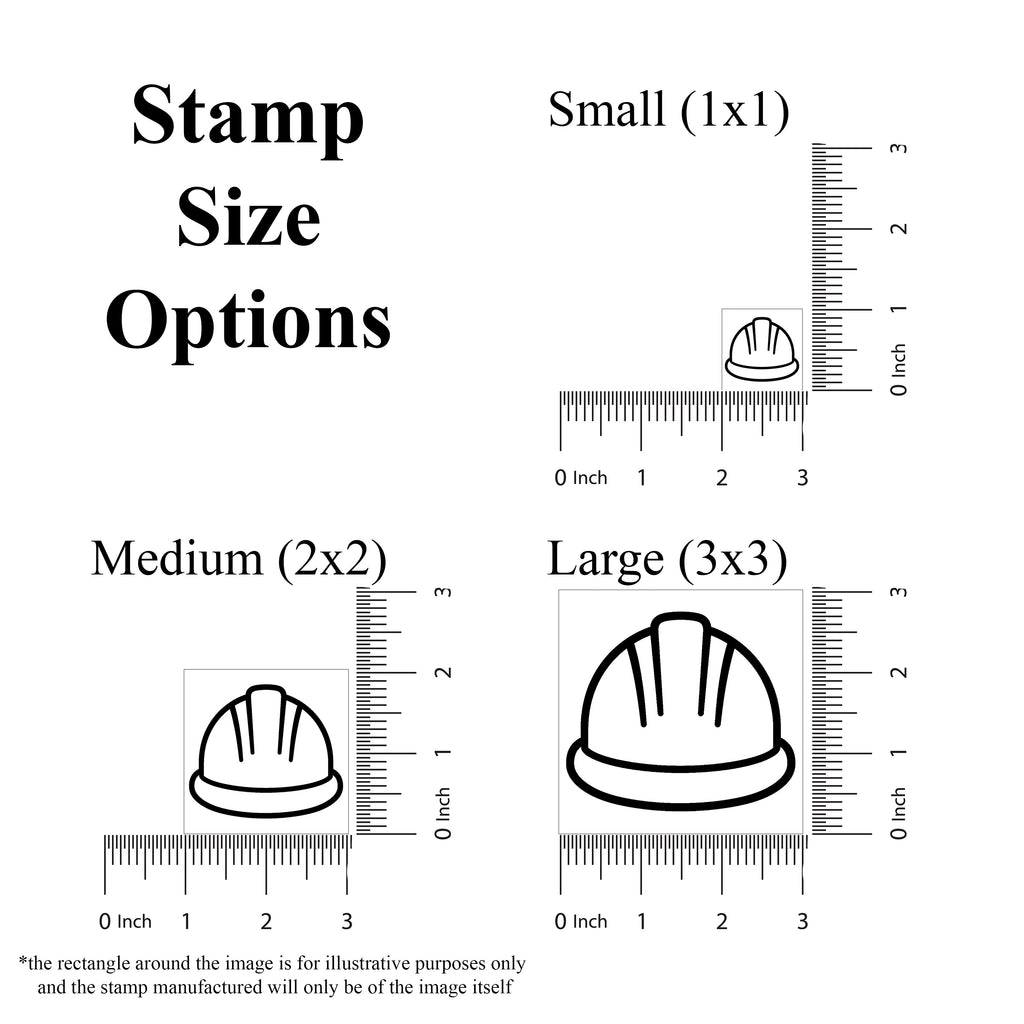Hard Hat Rubber Stamp