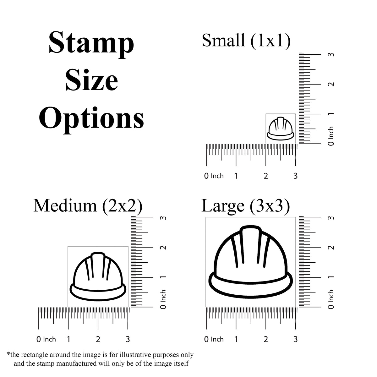 Hard Hat Rubber Stamp