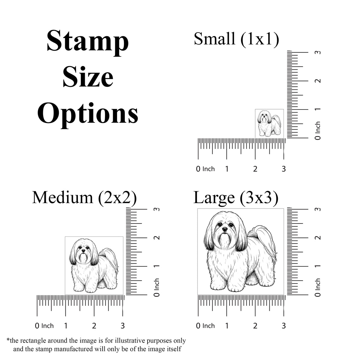 Lhasa Apso Rubber Stamp