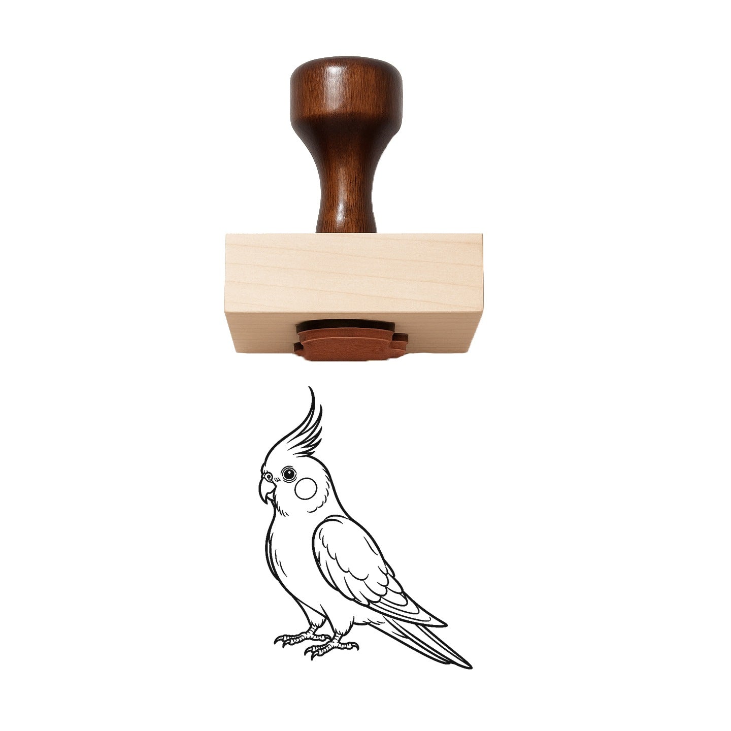 Cockatiel Rubber Stamp
