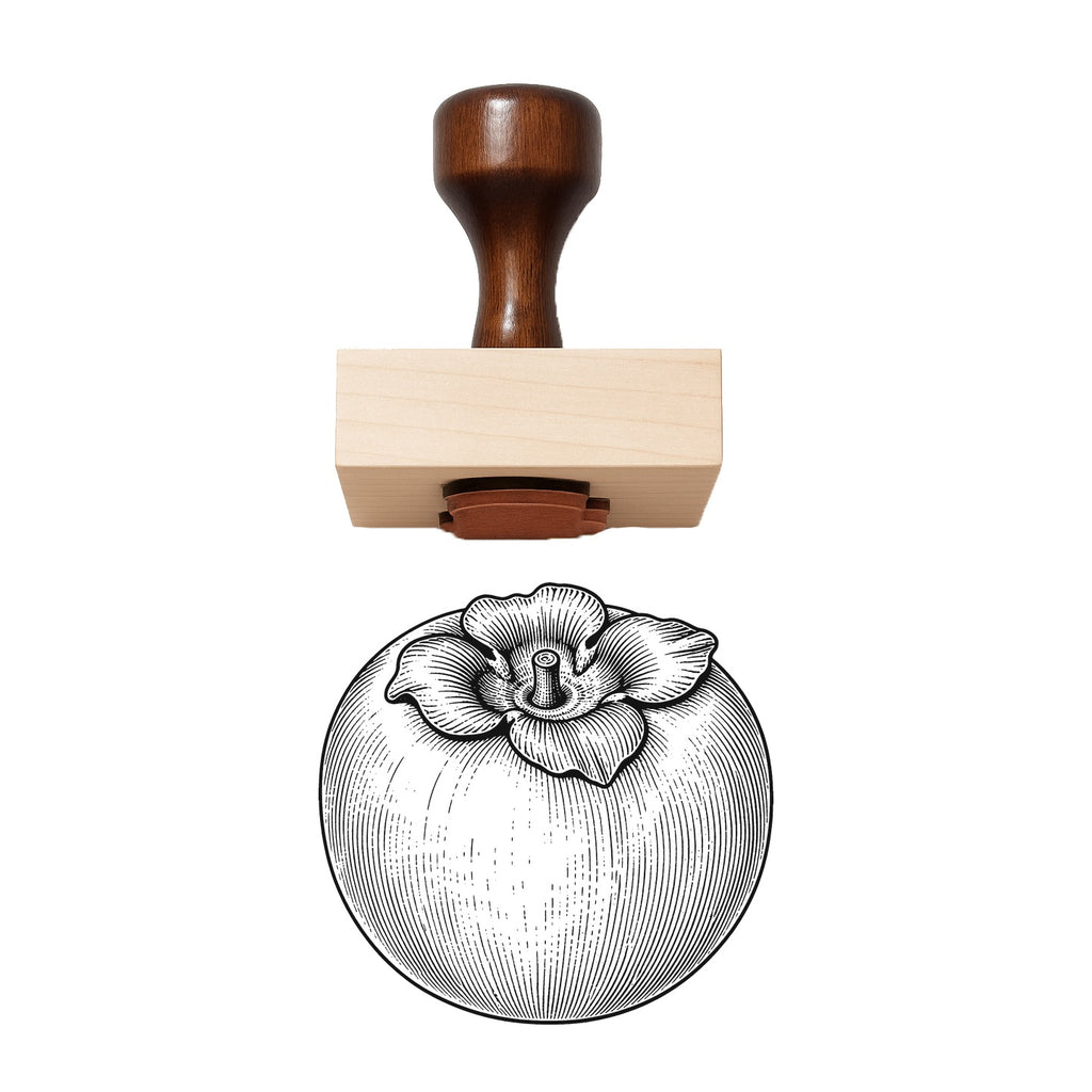 Vintage Persimmon Rubber Stamp