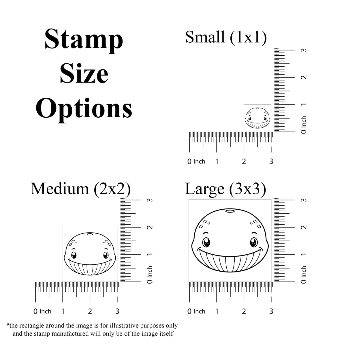 Cute Blue Whale Head Rubber Stamp
