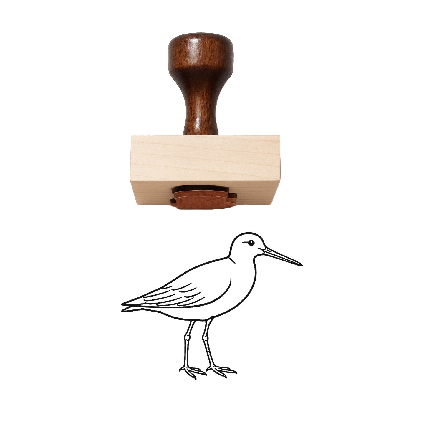 Shorebird Silhouette Rubber Stamp