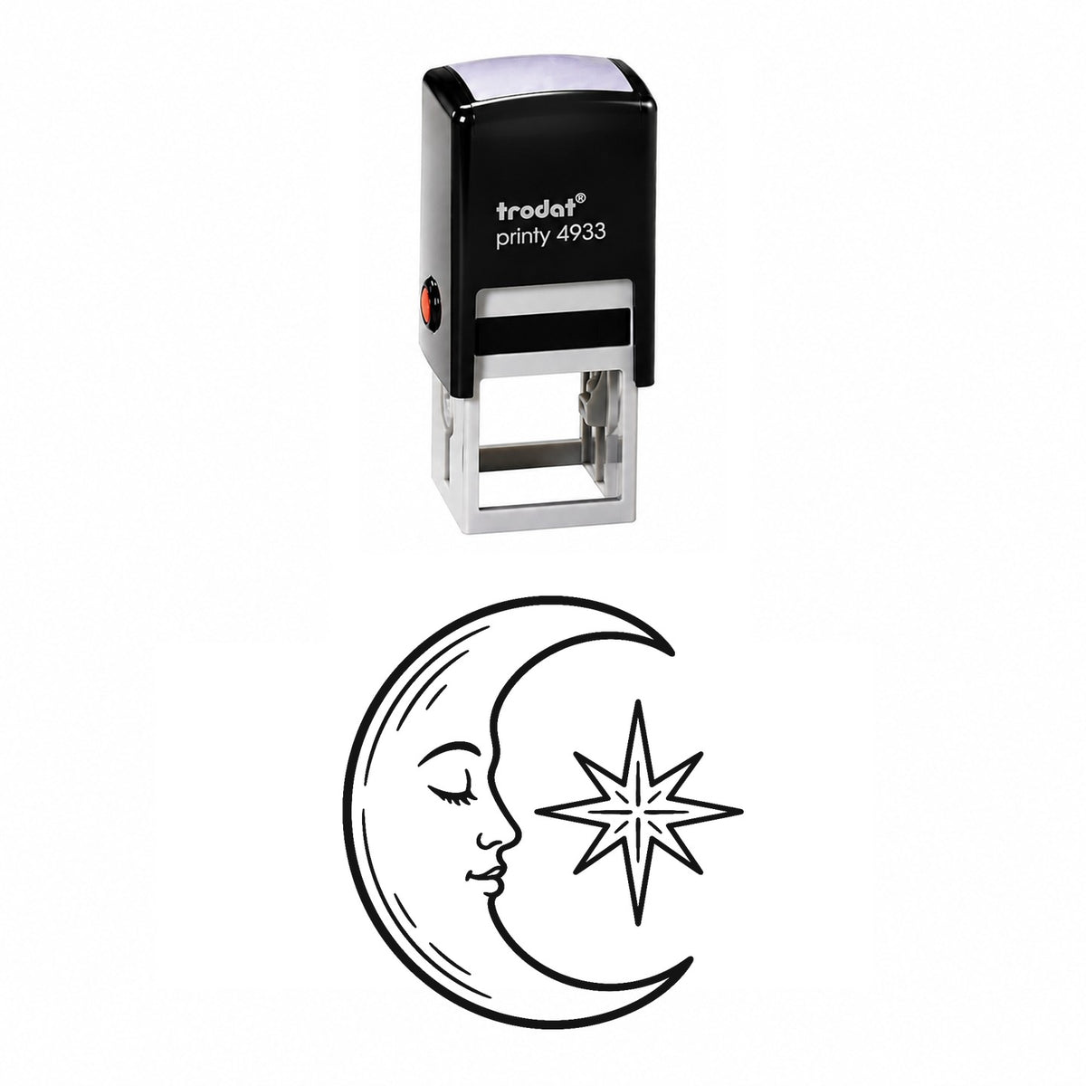 Moon And Star Self-Inking Stamp