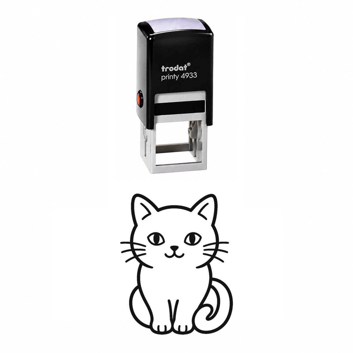 Cute Cat Face Self-Inking Stamp