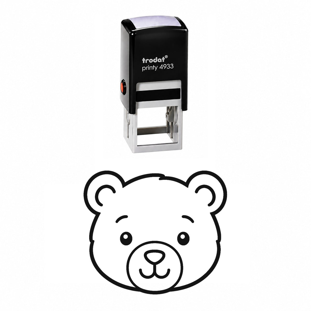 Cute Bear Face Self-Inking Stamp