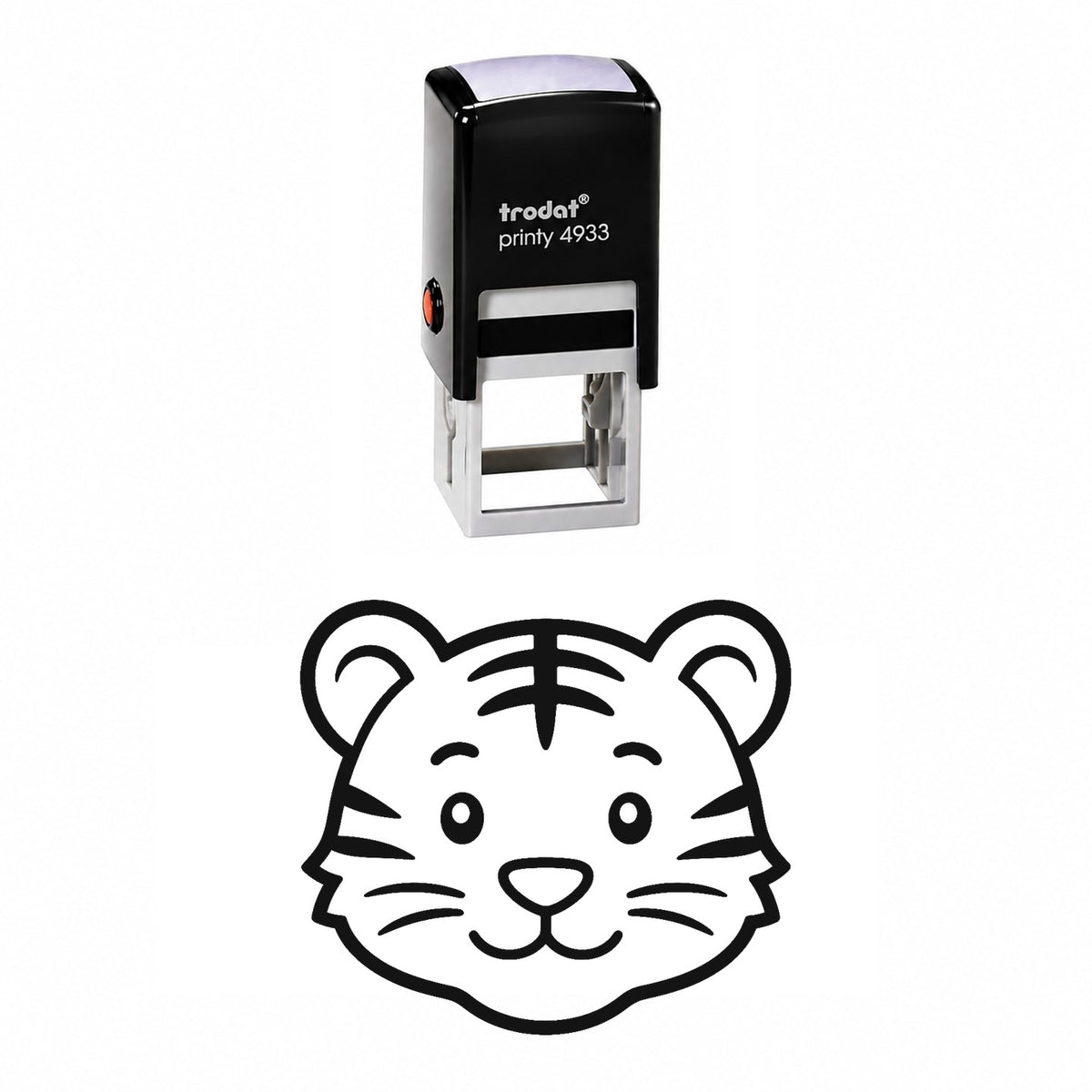 Cute Tiger Face Self-Inking Stamp