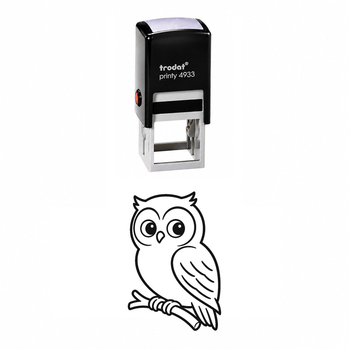 Cute Owl Face Self-Inking Stamp
