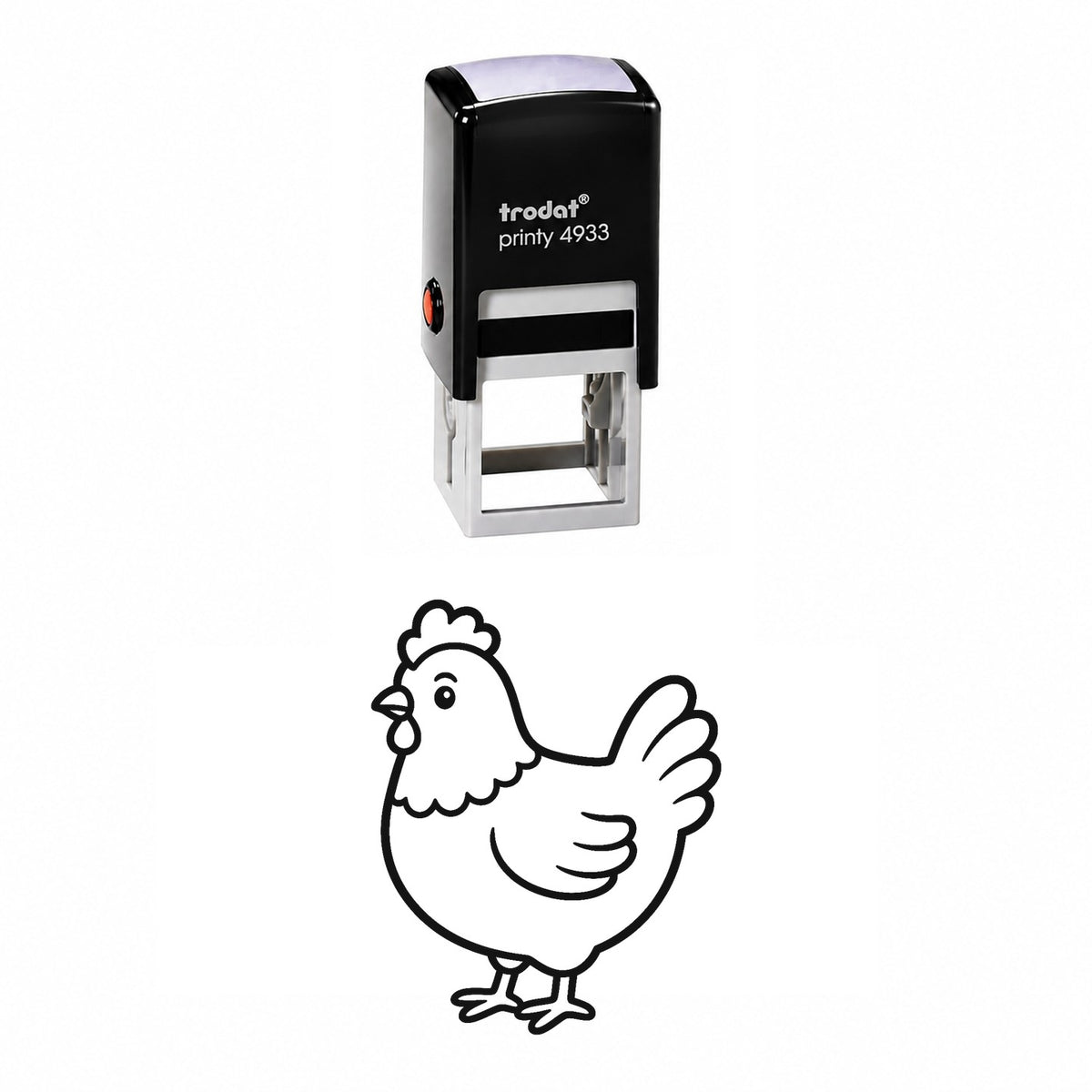 Cute Hen Self-Inking Stamp