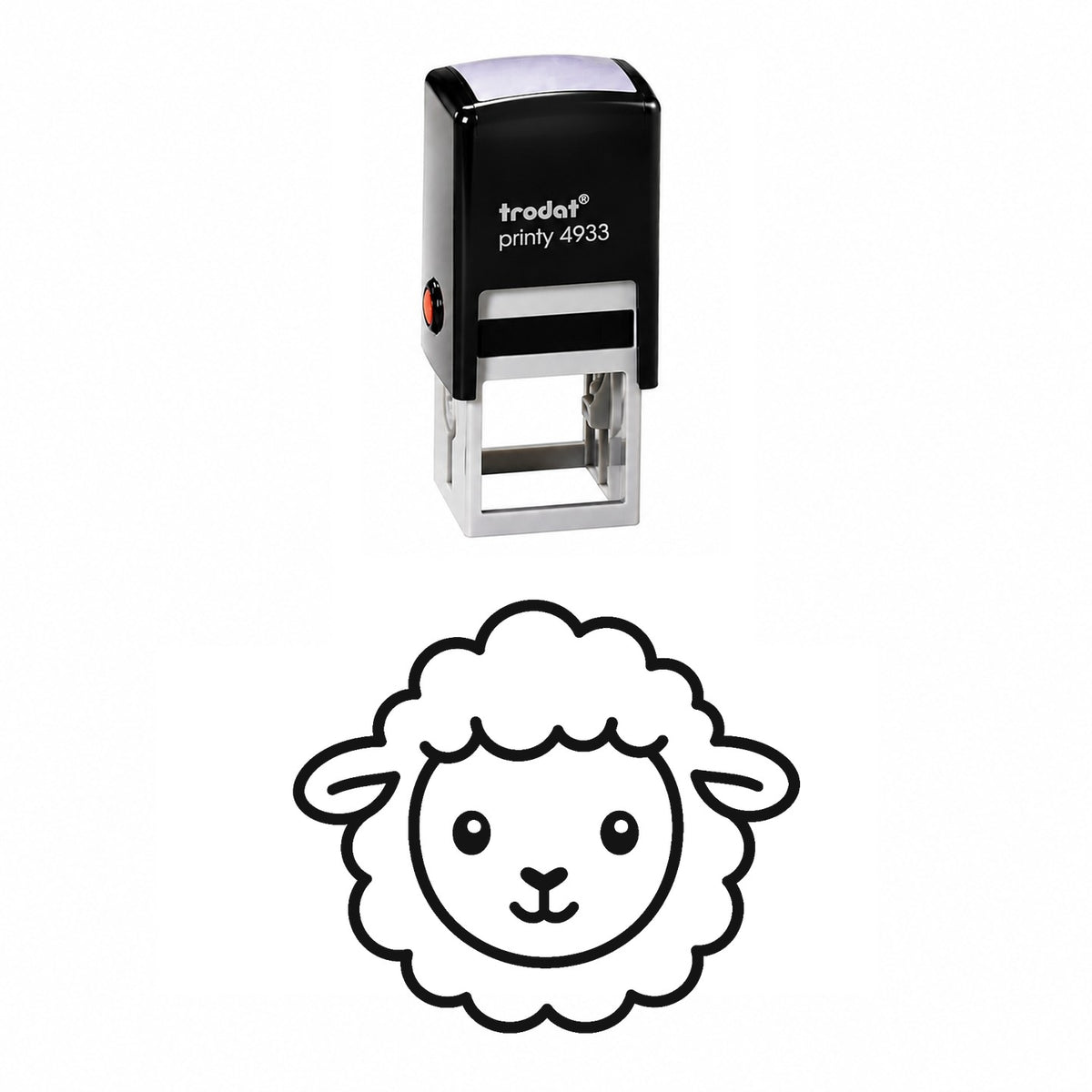 Cute Sheep Face Self-Inking Stamp