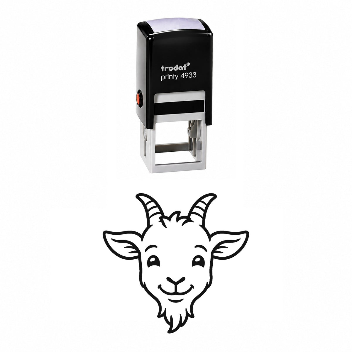 Cute Goat Face Self-Inking Stamp