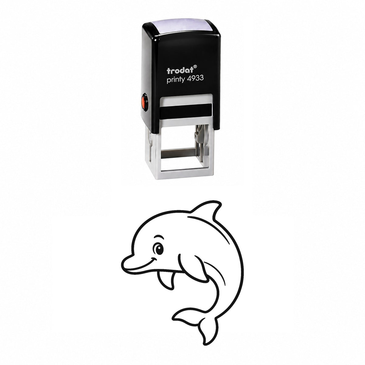 Cute Dolphin Self-Inking Stamp