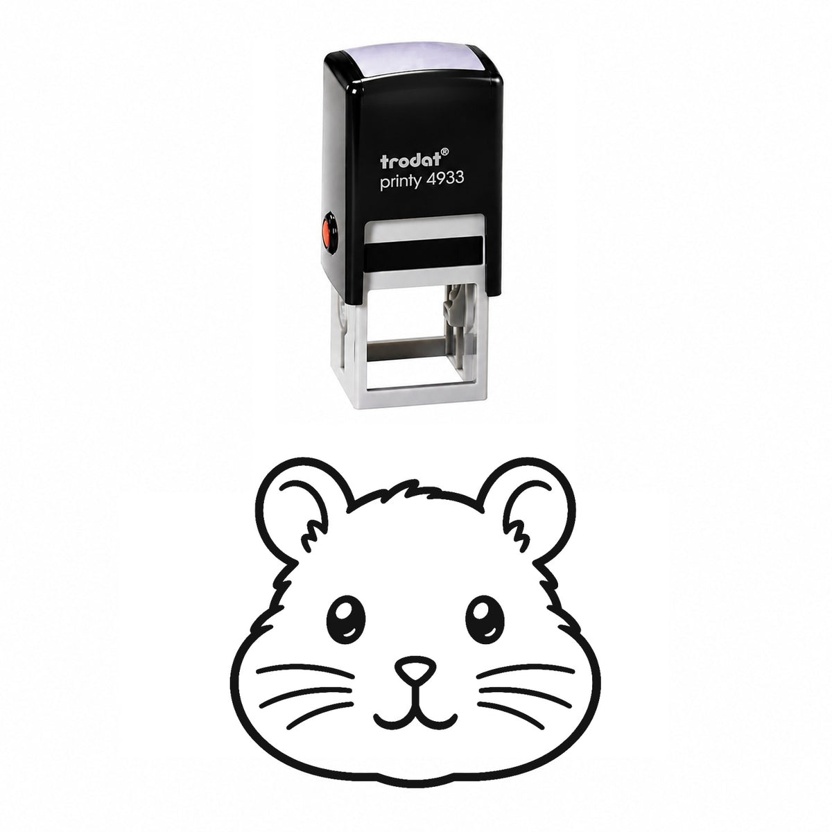 Cute Hamster Face Self-Inking Stamp