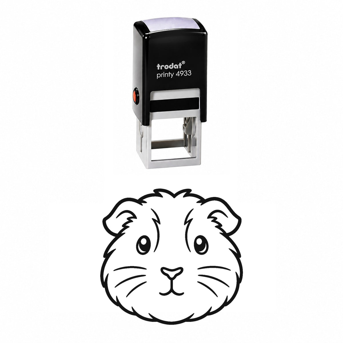 Cute Guinea Pig Face Self-Inking Stamp