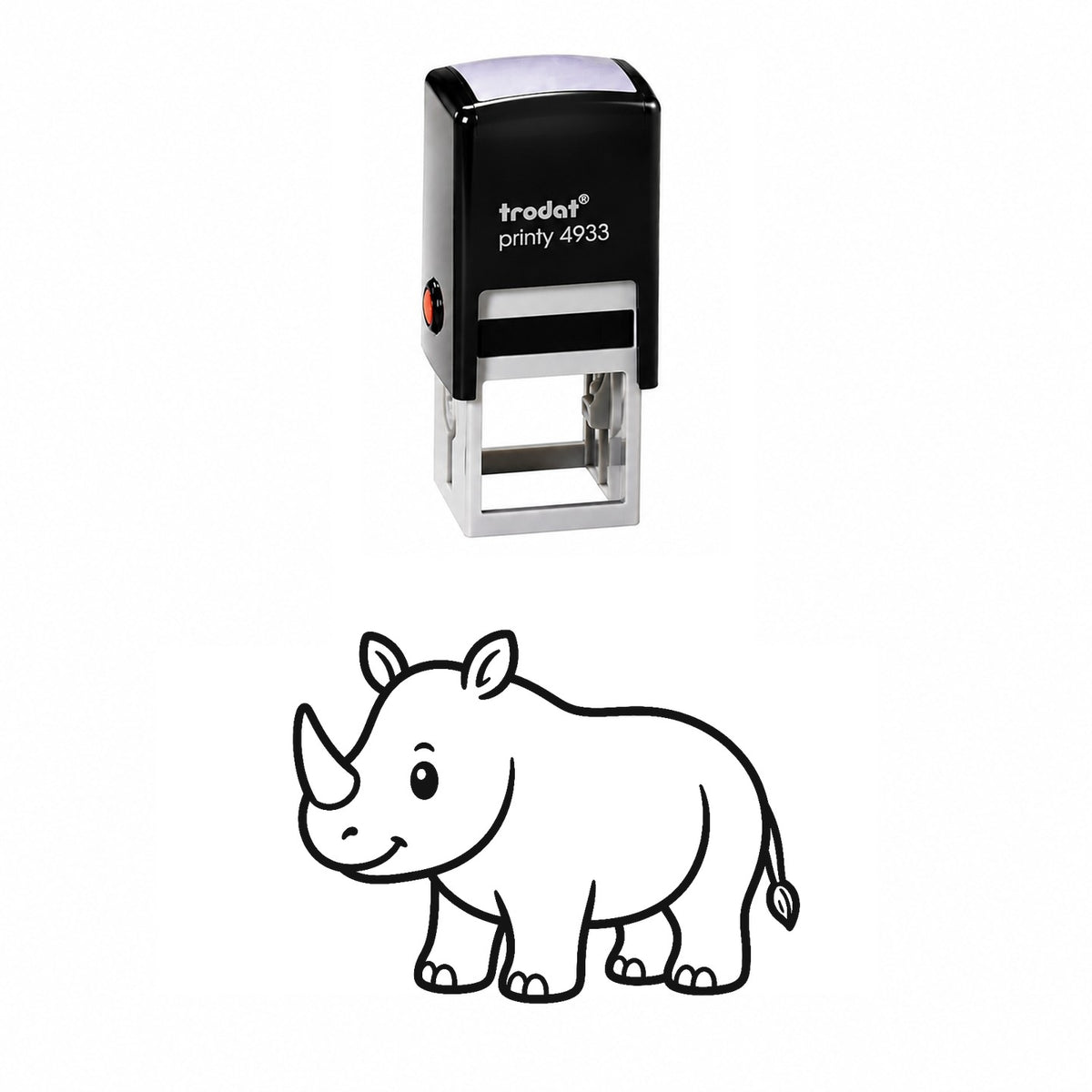 Cute Rhino Self-Inking Stamp