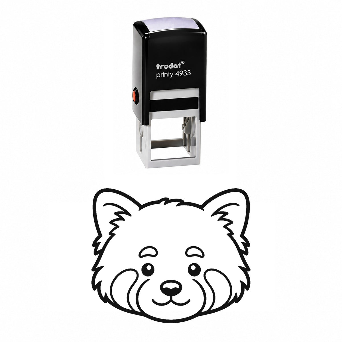Cute Red Panda Face Self-Inking Stamp