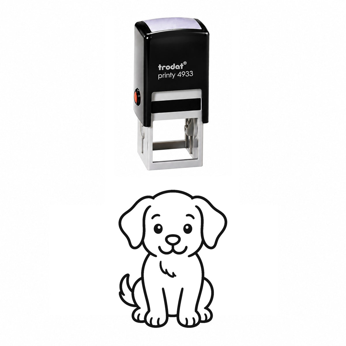 Cute Puppy Sitting Self-Inking Stamp
