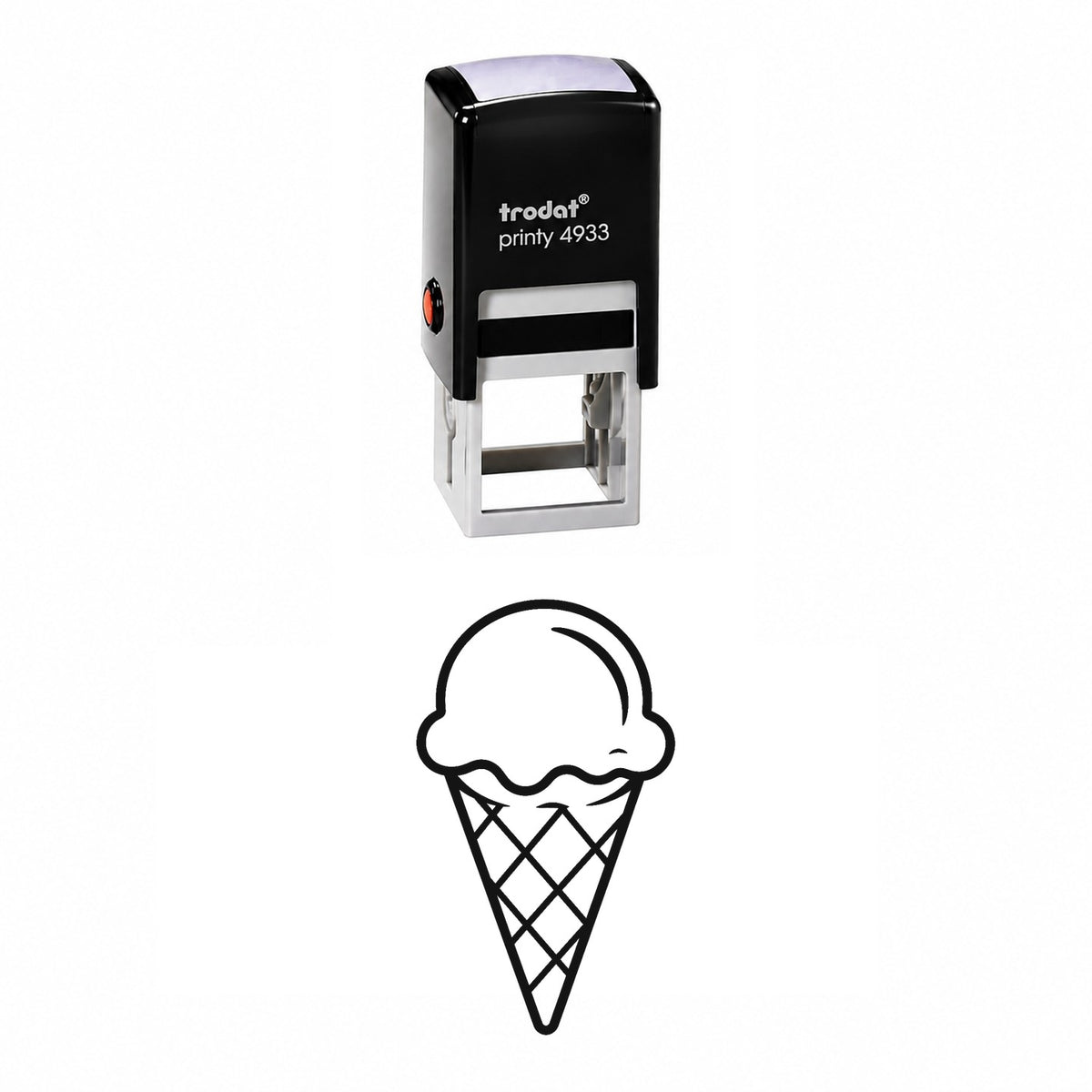 Ice Cream Cone Self-Inking Stamp