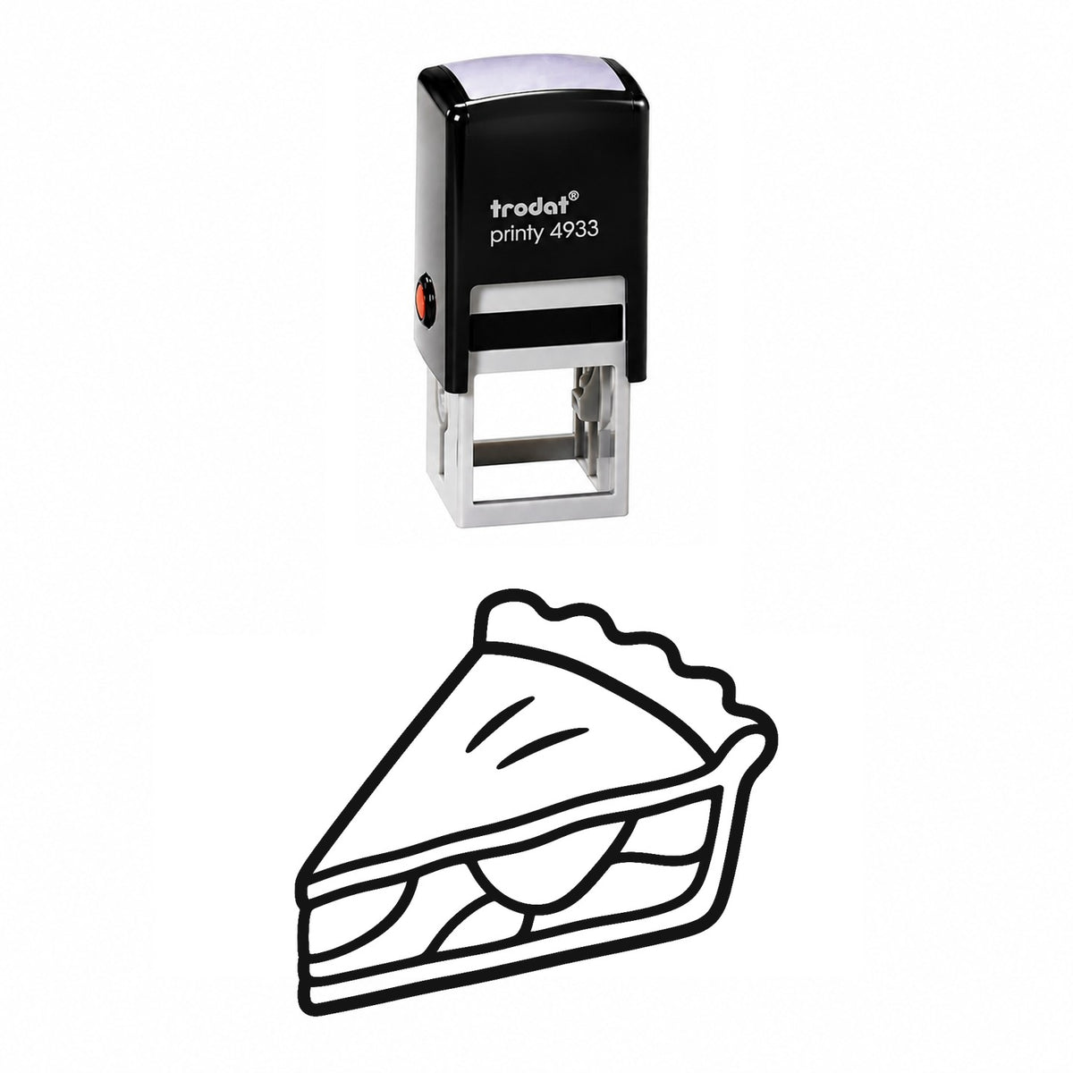 Pie Slice Self-Inking Stamp
