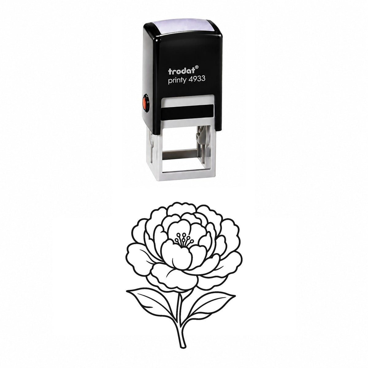 Peony Self-Inking Stamp