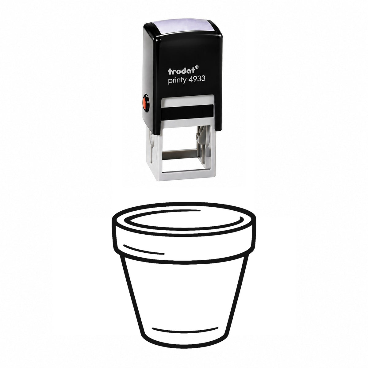 Terracotta Pot Self-Inking Stamp