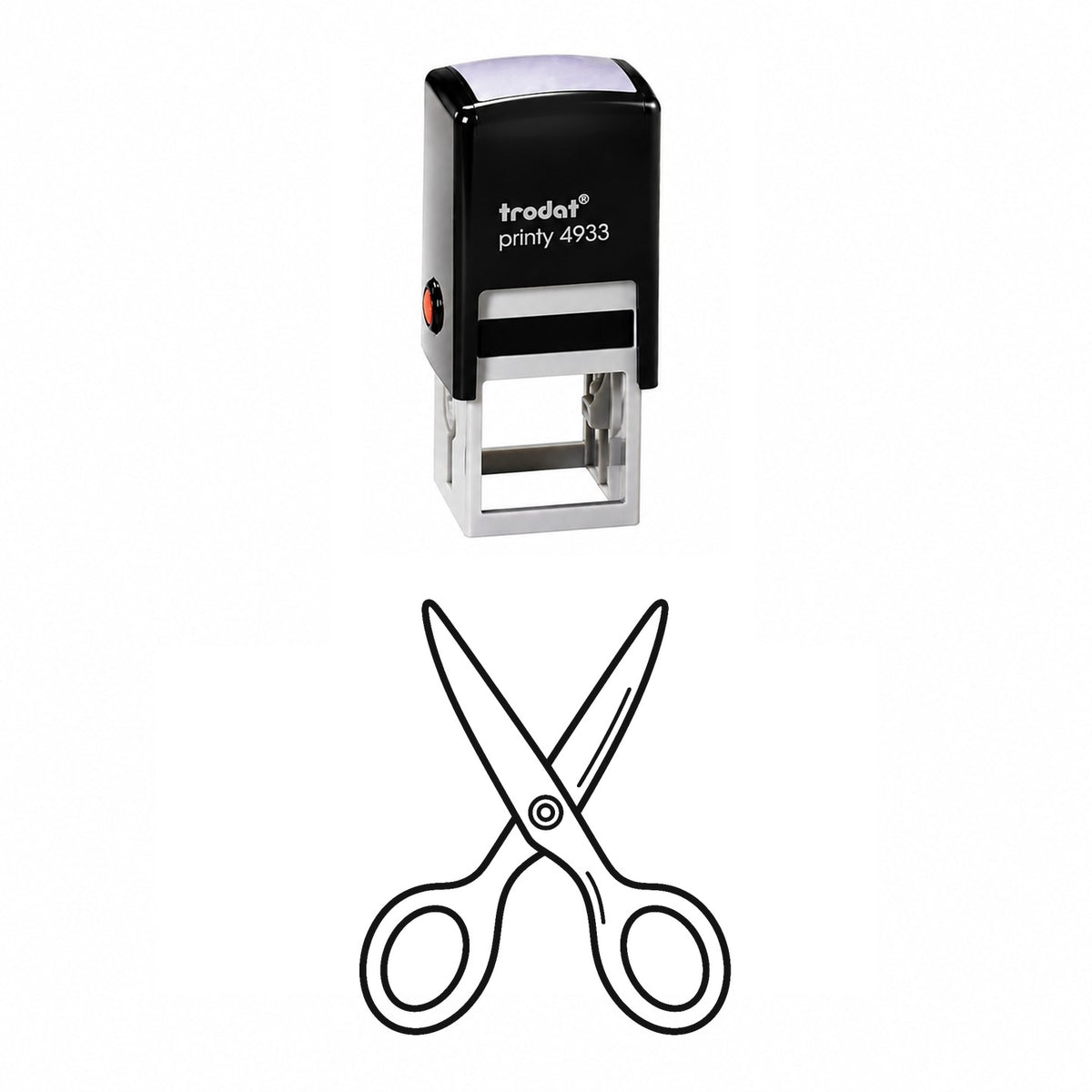 Scissors Self-Inking Stamp