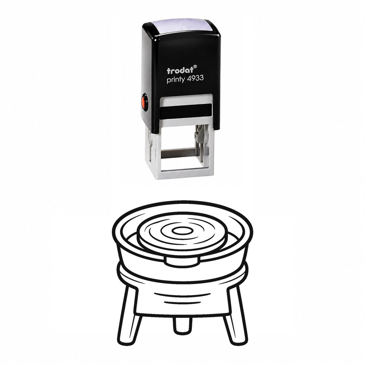 Pottery Wheel Self-Inking Stamp