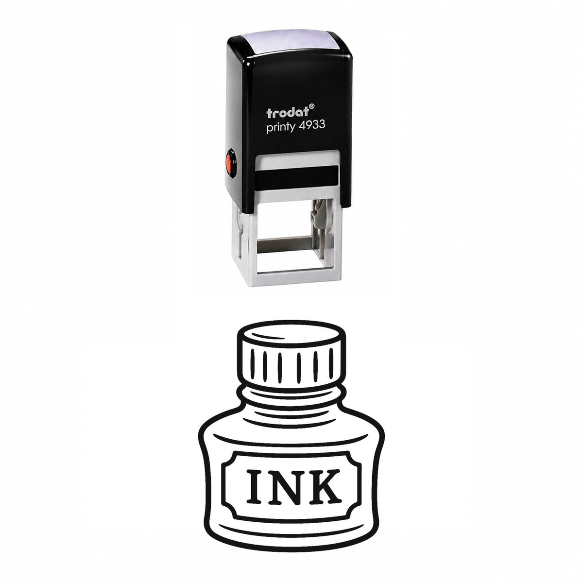 Ink Bottle Self-Inking Stamp